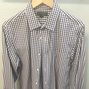 Banana Republic Purple Gingham Dress Shirt